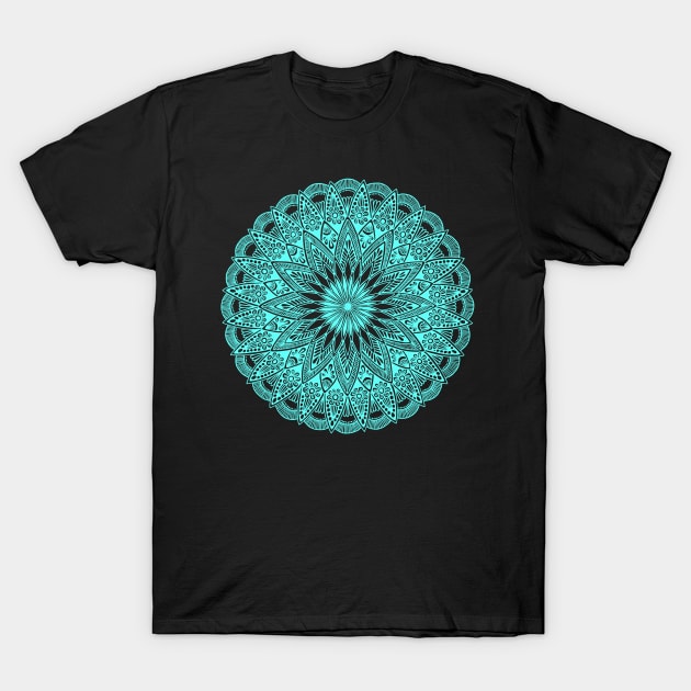 Mandala (light turquoise) T-Shirt by calenbundalas